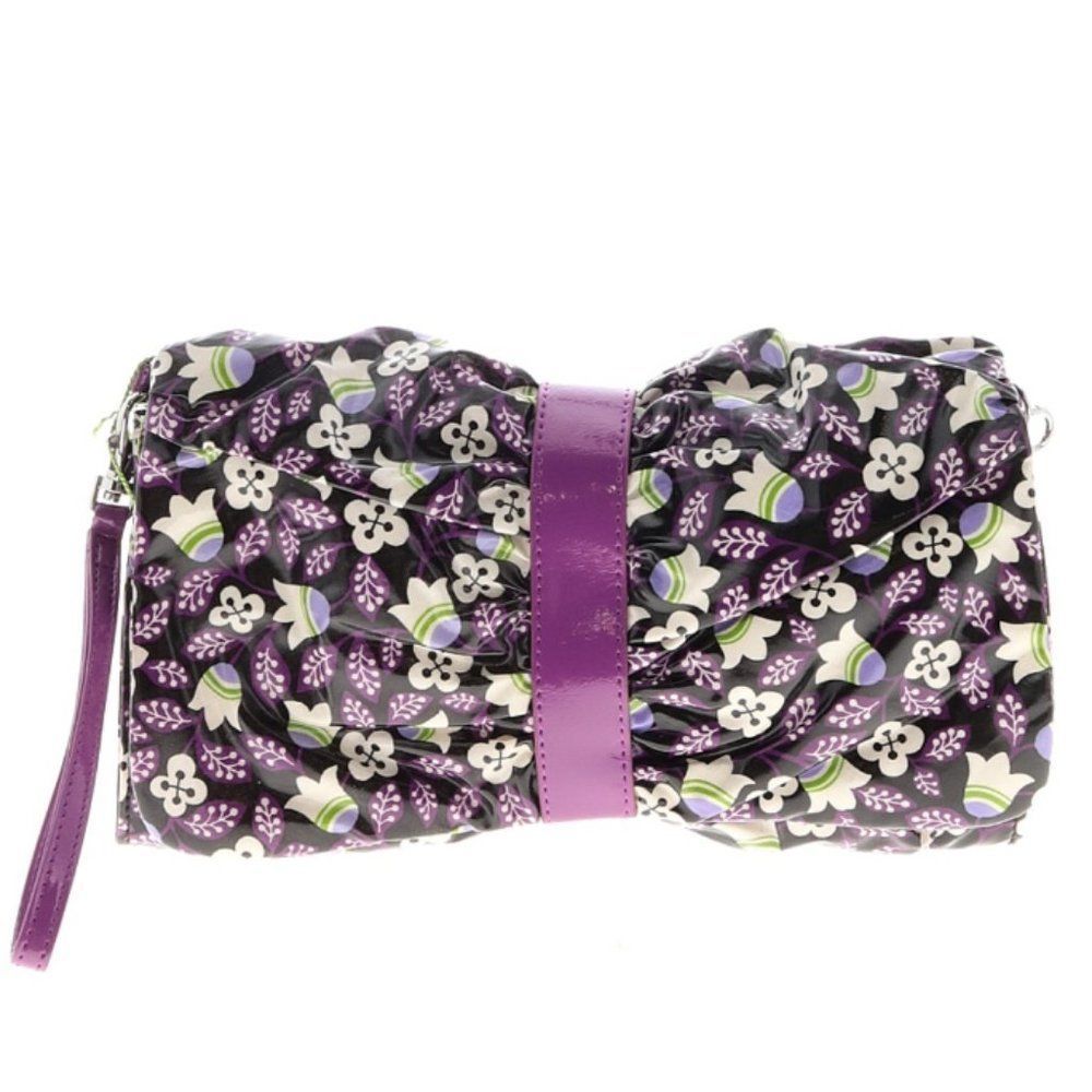 Vera Bradley Frill Floral Purple Clutch
